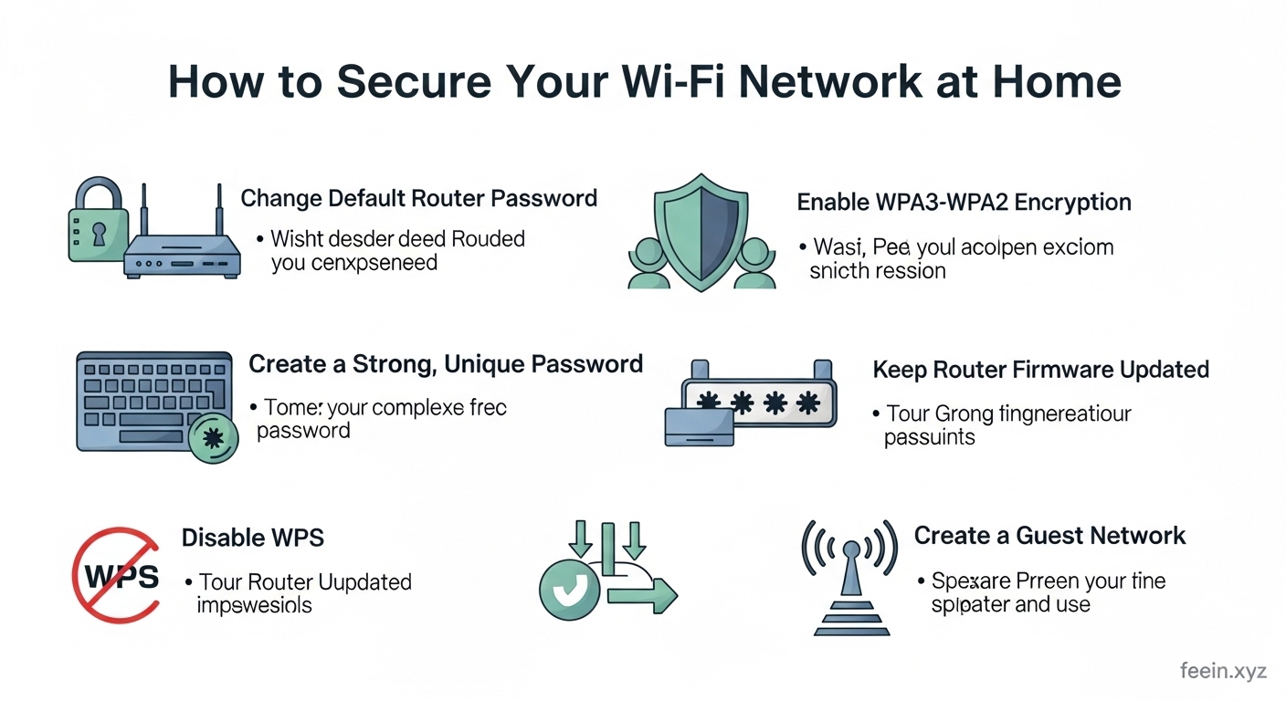Changing Wi-Fi password on home router for better network security