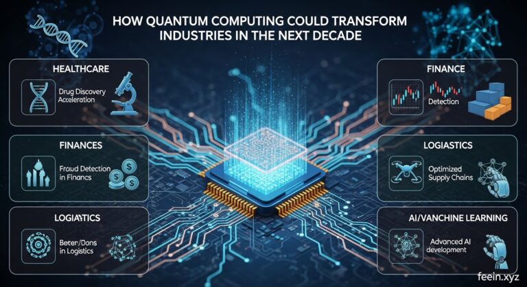 Quantum computer processor inside a cryogenic chamber demonstrating next-generation computing technology