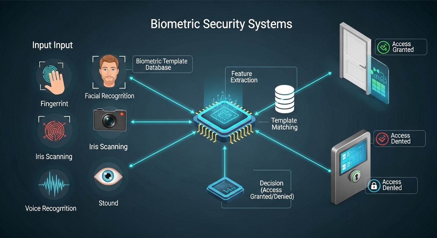 Fingerprint scanner on a smartphone representing biometric security system functionality