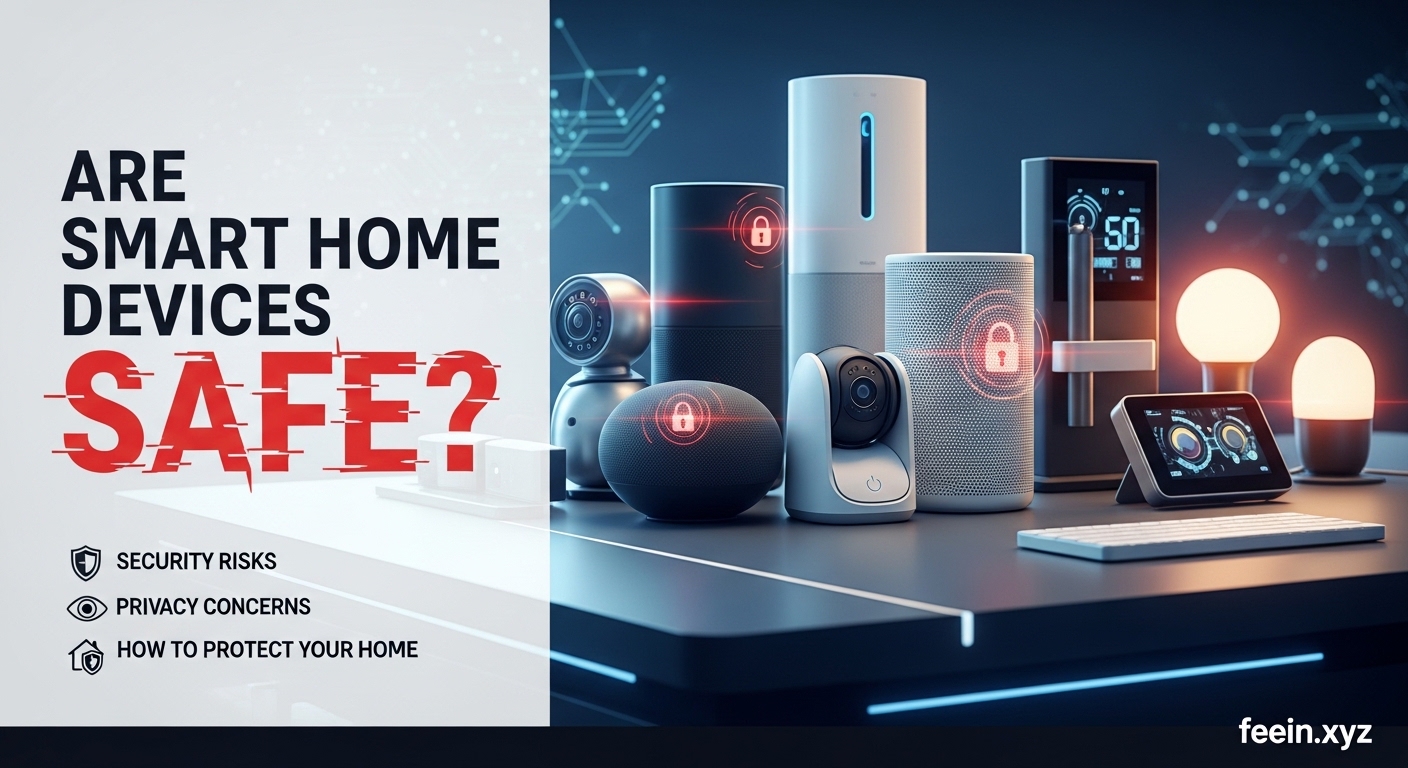 Are smart home devices safe, smart speaker, smart camera, and smart thermostat connected to secure home network