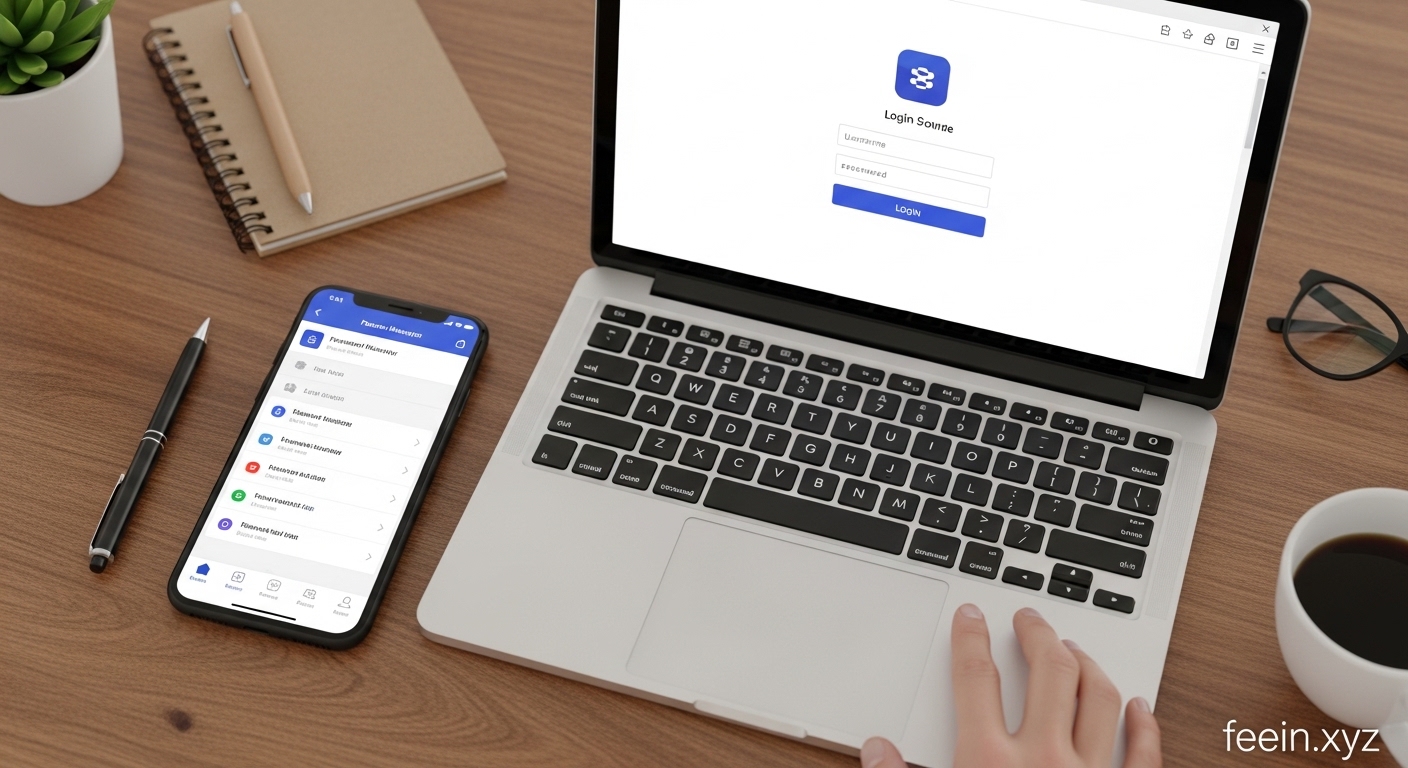 Using a password manager to securely store and simplify online login credentials on a laptop