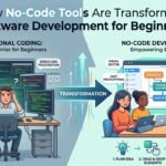 Beginner using no-code software development tools to build apps without programming skills